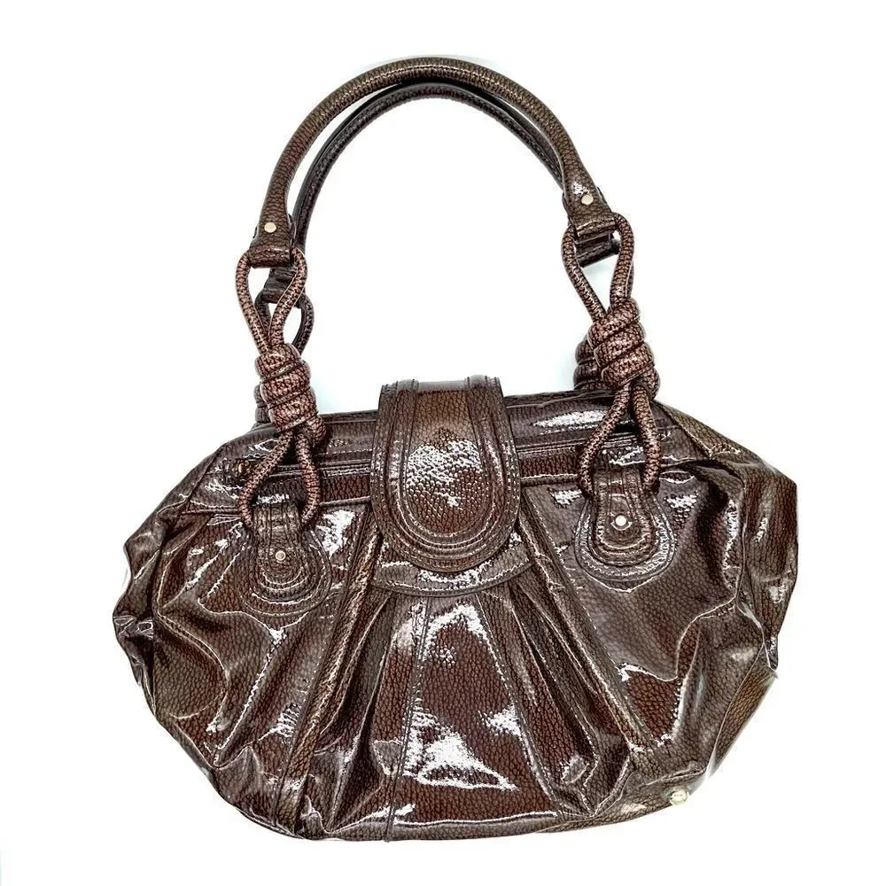 Loeffler Randall Pebbled Patent Doctor Satchel Bag